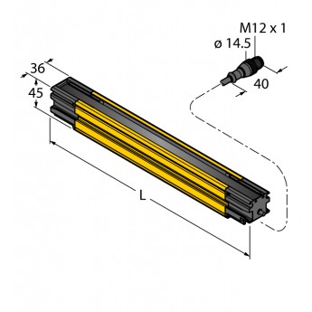 Безопасность персоналаSafety light screenCascadable Pair - SLLCP40-1680P88 TURCK 511589