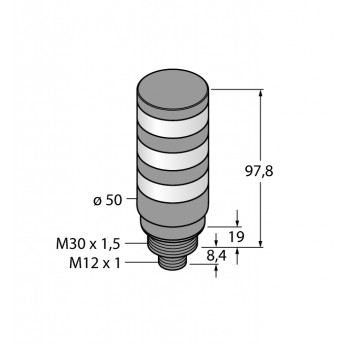 Светодиодный индикаторКомпактный башенный индикатор - TL50CGYRQ - 3091343 TURCK 512072