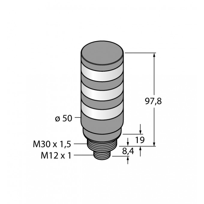 Светодиодный индикаторКомпактный башенный индикатор - TL50CGYRQ - 3091343 TURCK 512072