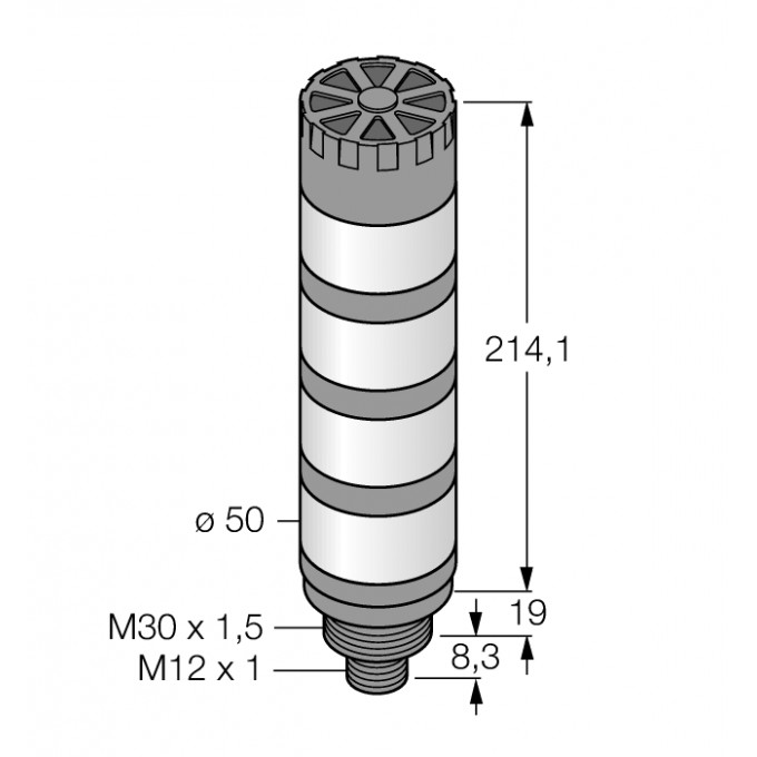 Светодиодный индикаторсигнальная колонна - TL50BGYRAQ - 3083216 TURCK 512079