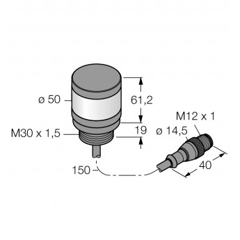 Светодиодный индикаторСветодиодный башенный индикатор повышенной яркости - TL50HRQP - 3014602 TURCK 512094