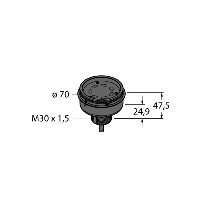 Светодиодный индикаторМодульная сигнальная колоннаБазовый модуль - B-TL70-8 - 3092224 TURCK 512107