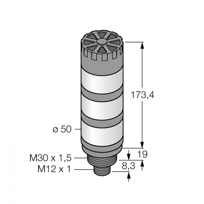 Светодиодный индикаторсигнальная колонна - TL50HGYRAQ - 3014588 TURCK 512112