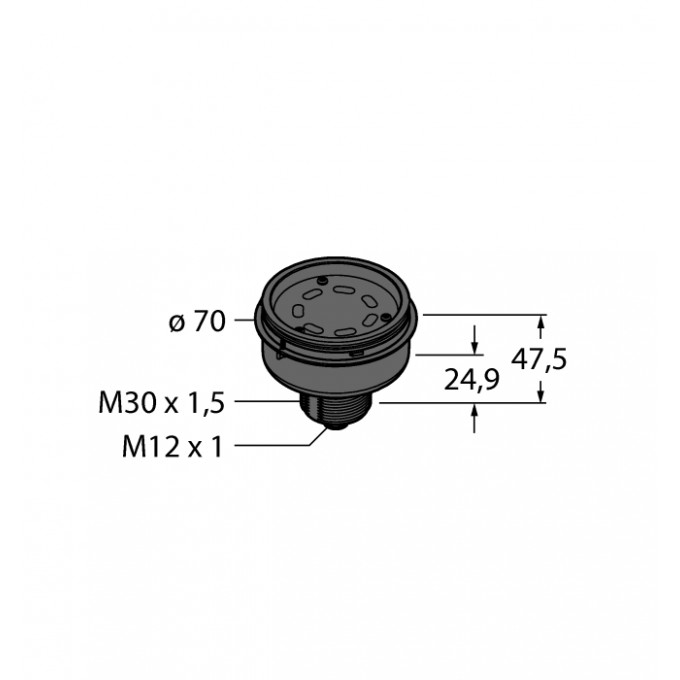 Светодиодный индикаторМодульная сигнальная колоннаБазовый модуль - B-TL70-Q5 - 3092226 TURCK 512115