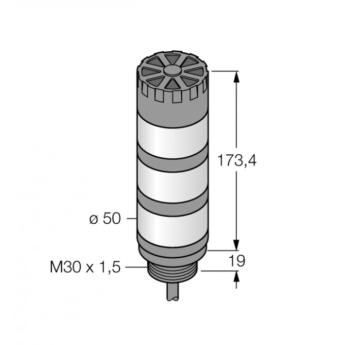Светодиодный индикаторсигнальная колонна - TL50HGYRA - 3014597 TURCK 512119