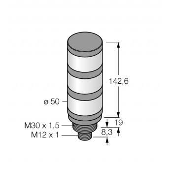Светодиодный индикаторсигнальная колонна - TL50GYRQ - 3081861 TURCK 512136