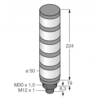 Светодиодный индикаторсигнальная колонна - TL50WBGYRQ - 3082774 TURCK 512143
