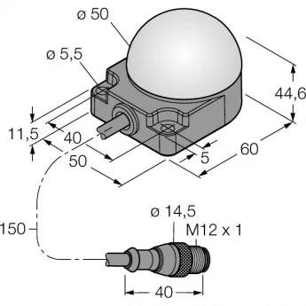 Светодиодный индикатормаяк - K50FLGRYB4PQP - 3083448 TURCK 512161