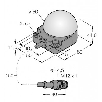 Светодиодный индикатормаяк - K50FLGXYNQP - 3083427 TURCK 512182
