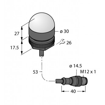 Светодиодный индикатормаяк - K30LGXXPQTASK - 3013225 TURCK 512198