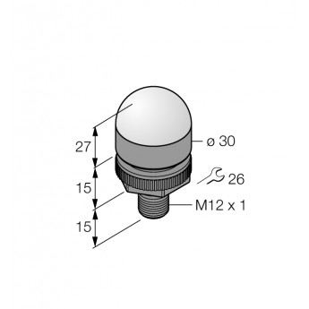 Светодиодный индикатормаяк - K30LGRYPQ - 3078925 TURCK 512205