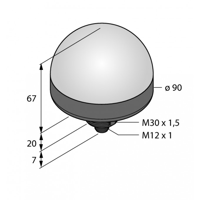 Светодиодный индикаторМаяк - K90LRPQ - 3092806 TURCK 512221