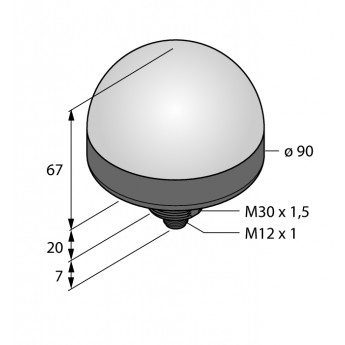 Светодиодный индикаторМаяк - K90LGYRPQ - 3092822 TURCK 512224