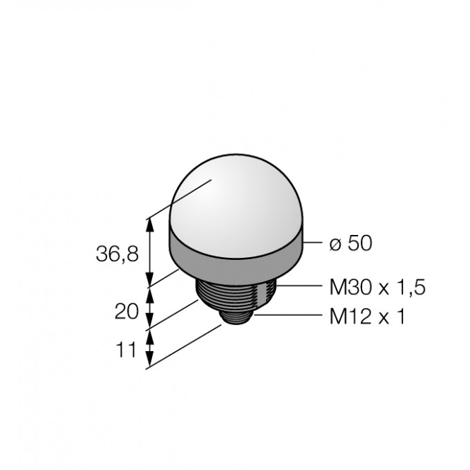 Светодиодный индикатормаяк - K50LGRYPQ - 3075671 TURCK 512229