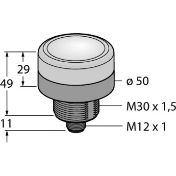 Светодиодный индикатормаяк - K50BLXYXPQ - 3017540 TURCK 512243